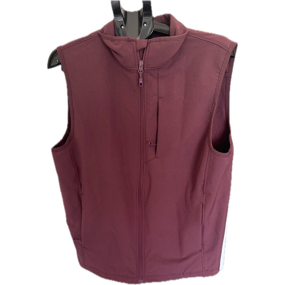 32 Degrees Heat Vest Womens Medium Maroon Full Zip Mock Neck